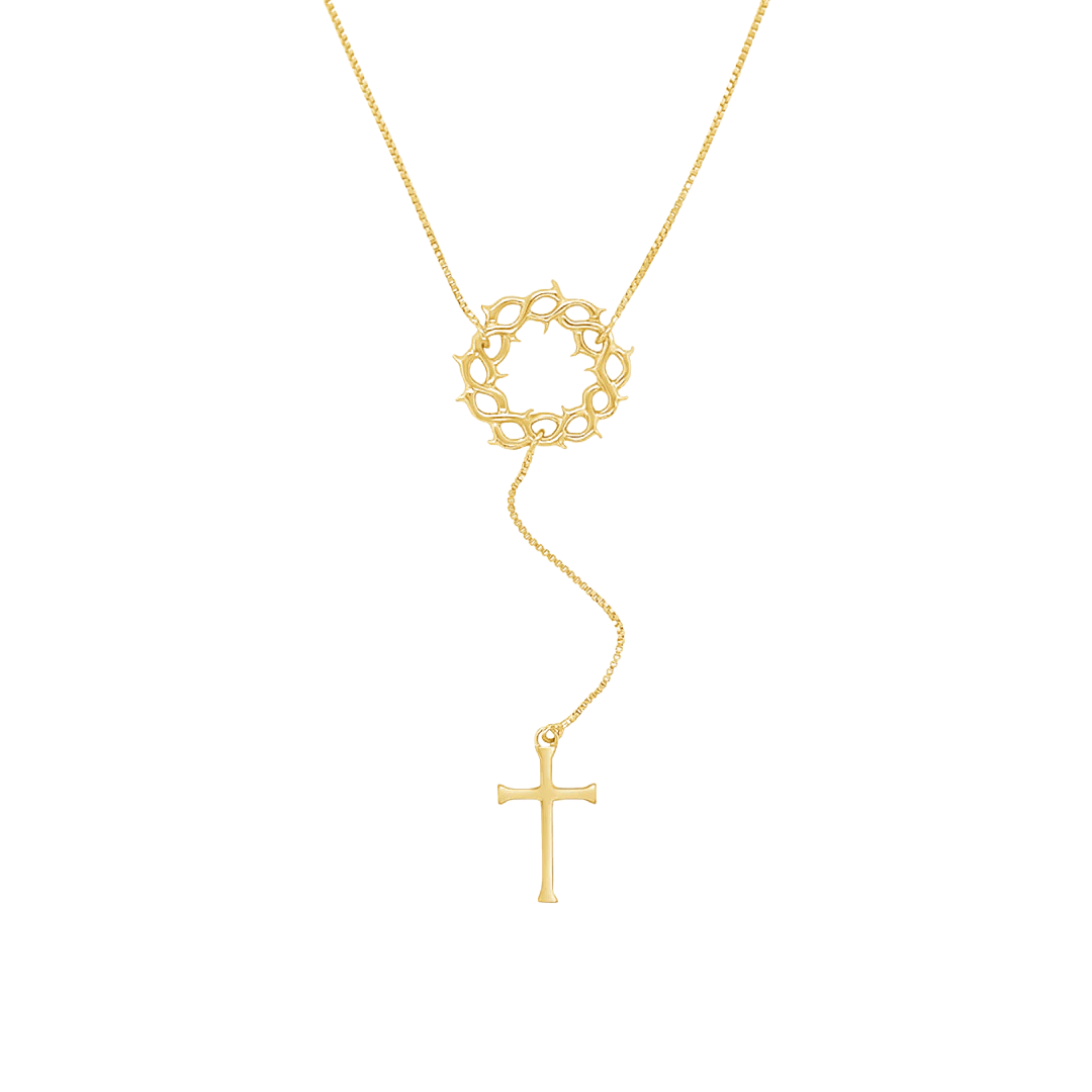 Crown of Thorns Y Necklace - Lizzy G's Fine Gifts