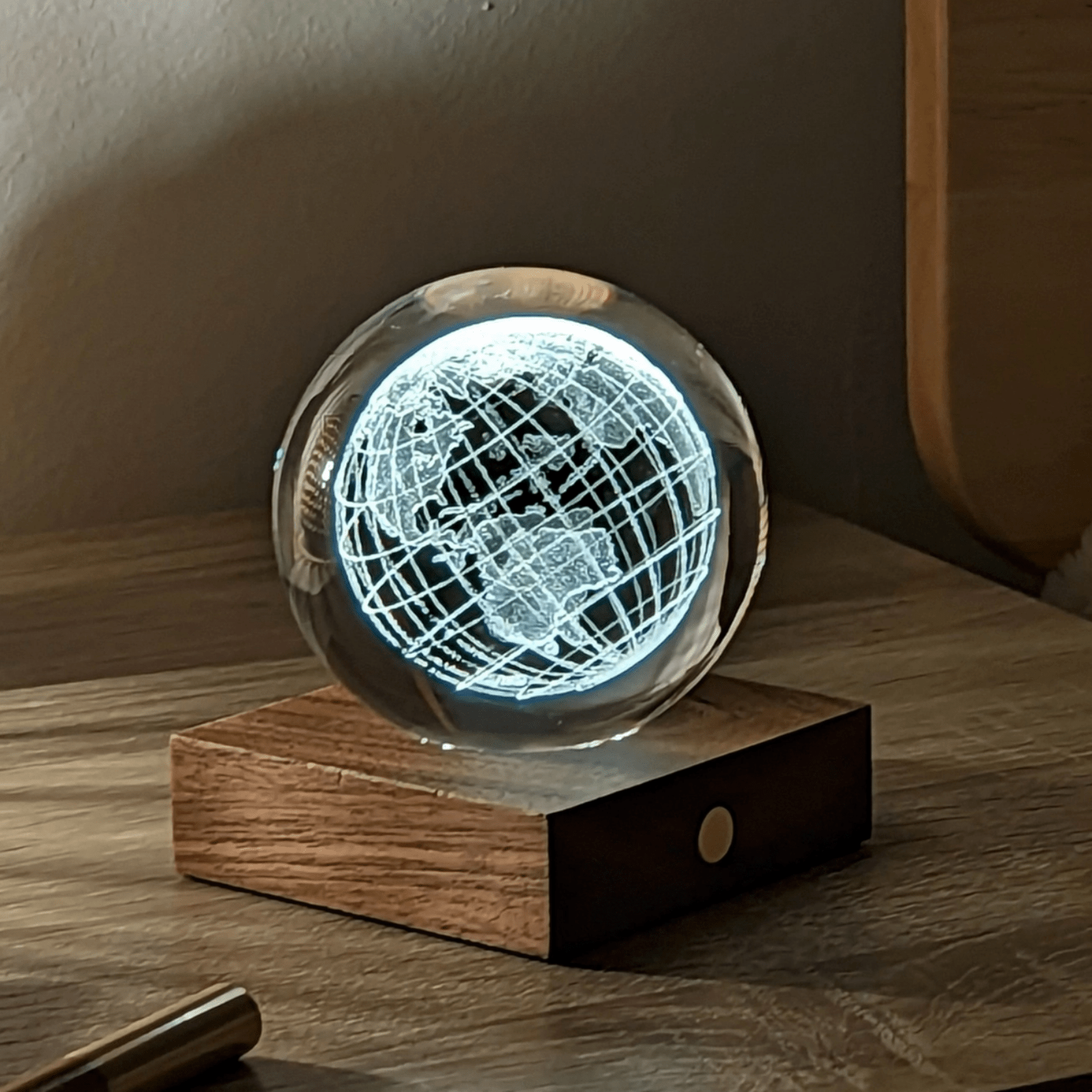 Crystal Light - World Globe - Lizzy G's Fine Gifts