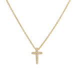 Dainty Luminous Cross Pave Necklace - Lizzy G's Fine Gifts
