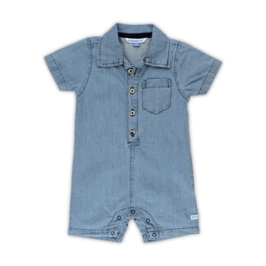 Denim Button Up Romper - Lizzy G's Fine Gifts