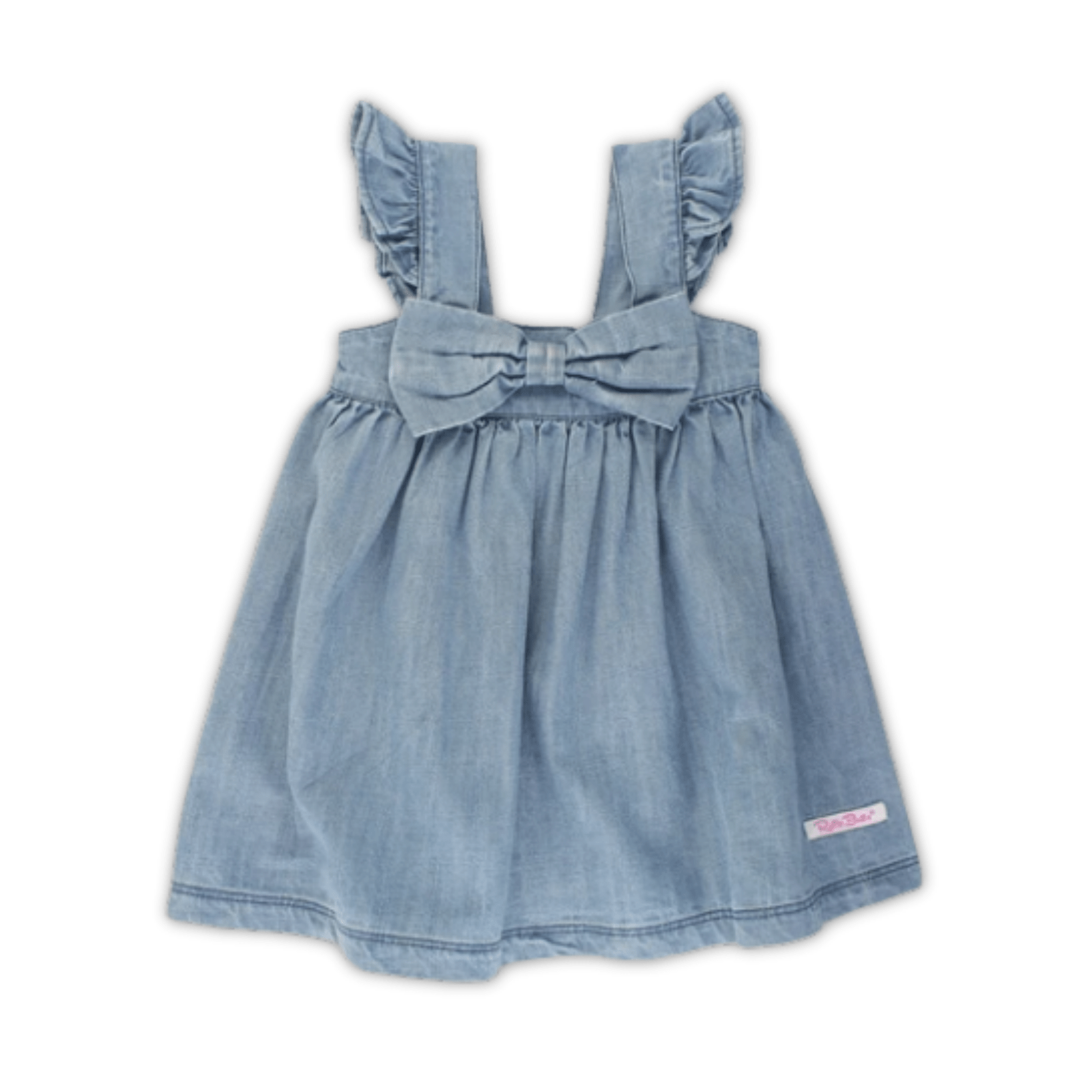 Denim Flutter Bow Dress - Lizzy G's Fine Gifts