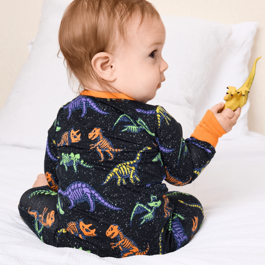 Dino Glow-in-the-Dark Footie PJs - Lizzy G's Fine Gifts