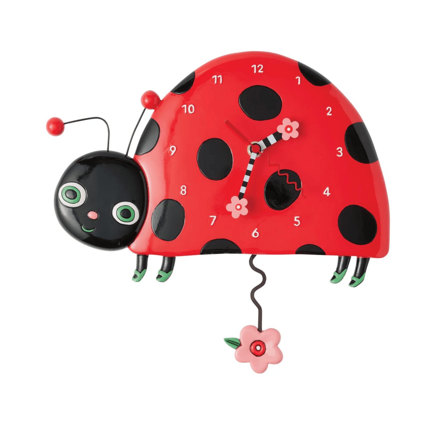 Dotty Ladybug Clock - Lizzy G's Fine Gifts