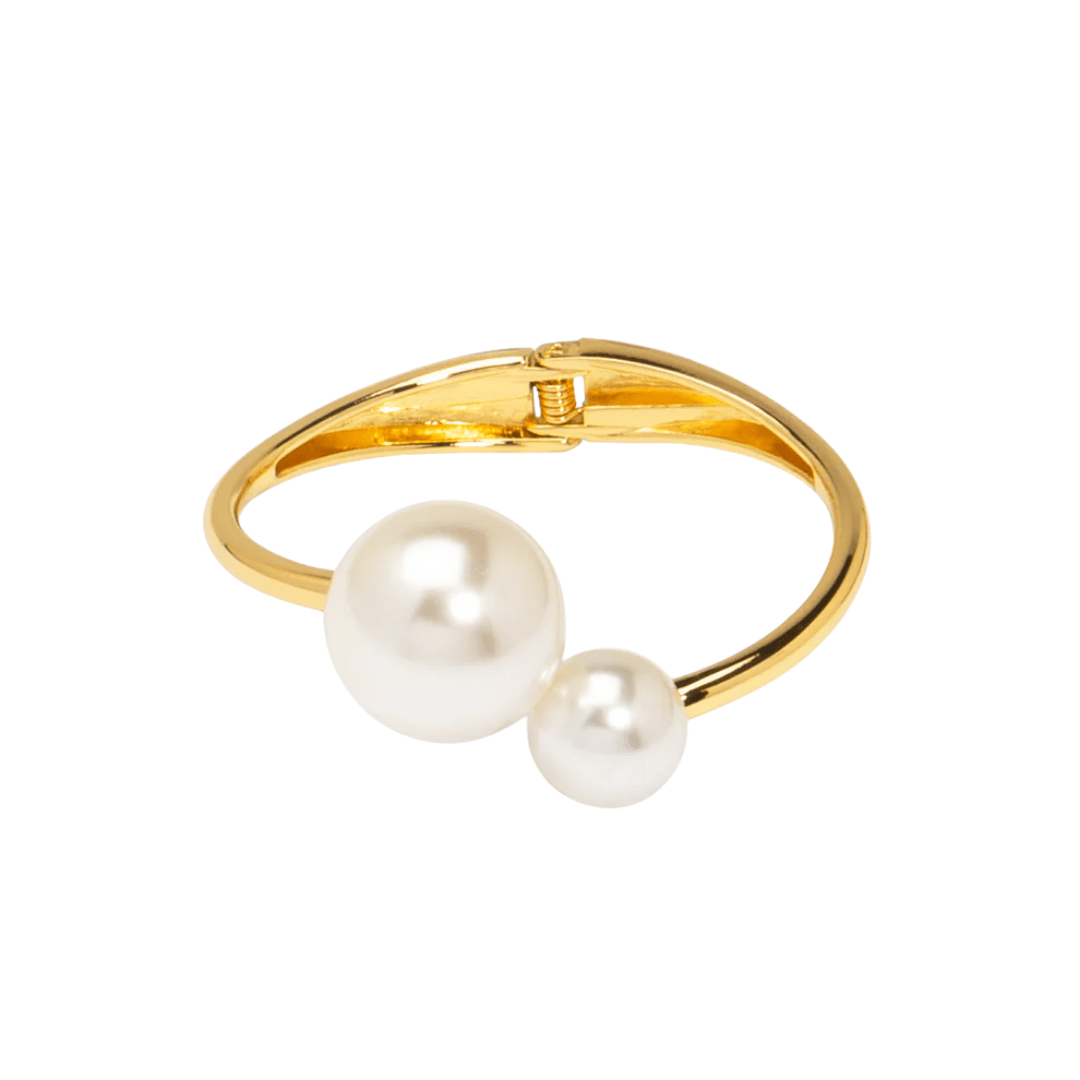 Double Pearl Cuff Bracelet - Lizzy G's Fine Gifts