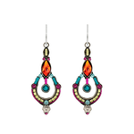 Drop Hoop Earrings - Multicolor - Lizzy G's Fine Gifts