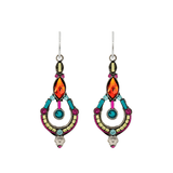 Drop Hoop Earrings - Multicolor - Lizzy G's Fine Gifts