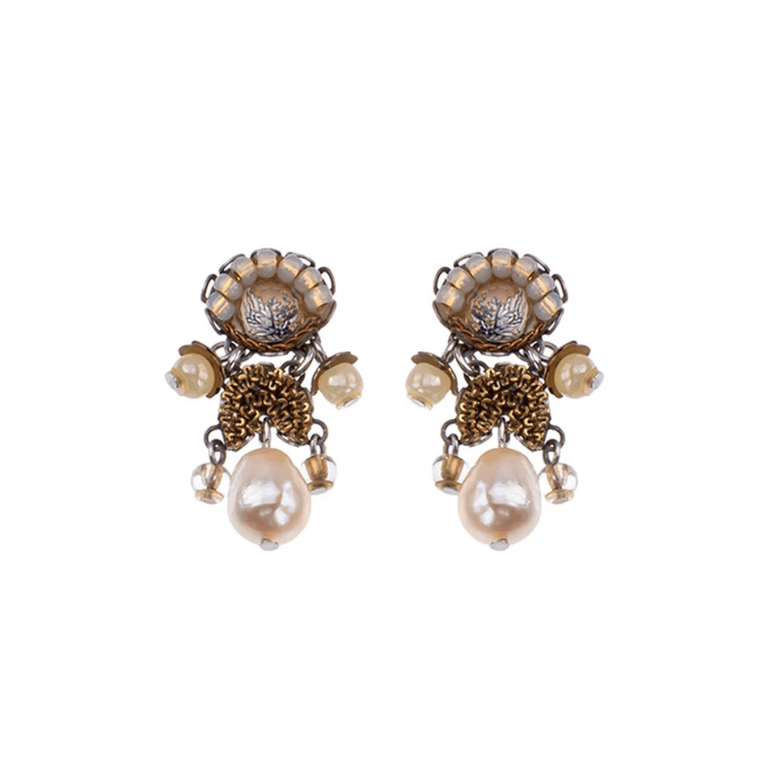 Drops of Gold Earrings - C2445 - Lizzy G's Fine Gifts