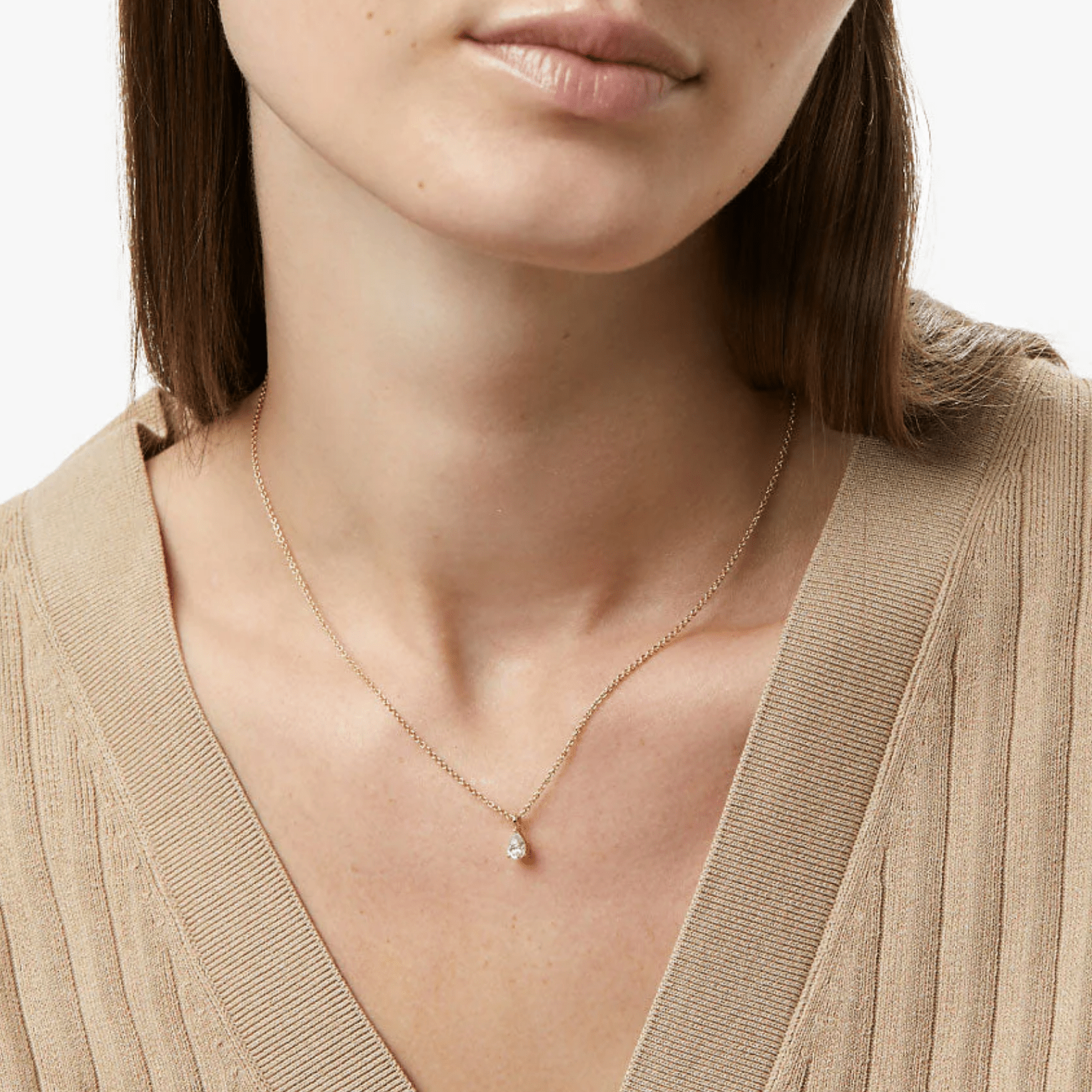 Elise Delicate Solitaire Pendant Necklace - Lizzy G's Fine Gifts