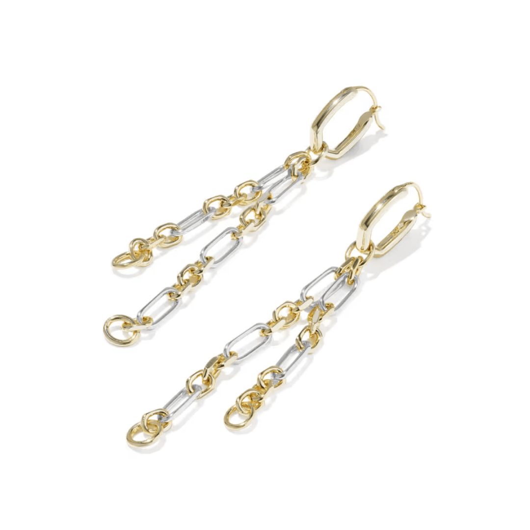 Embry Chain Huggie Earrings - Lizzy G's Fine Gifts