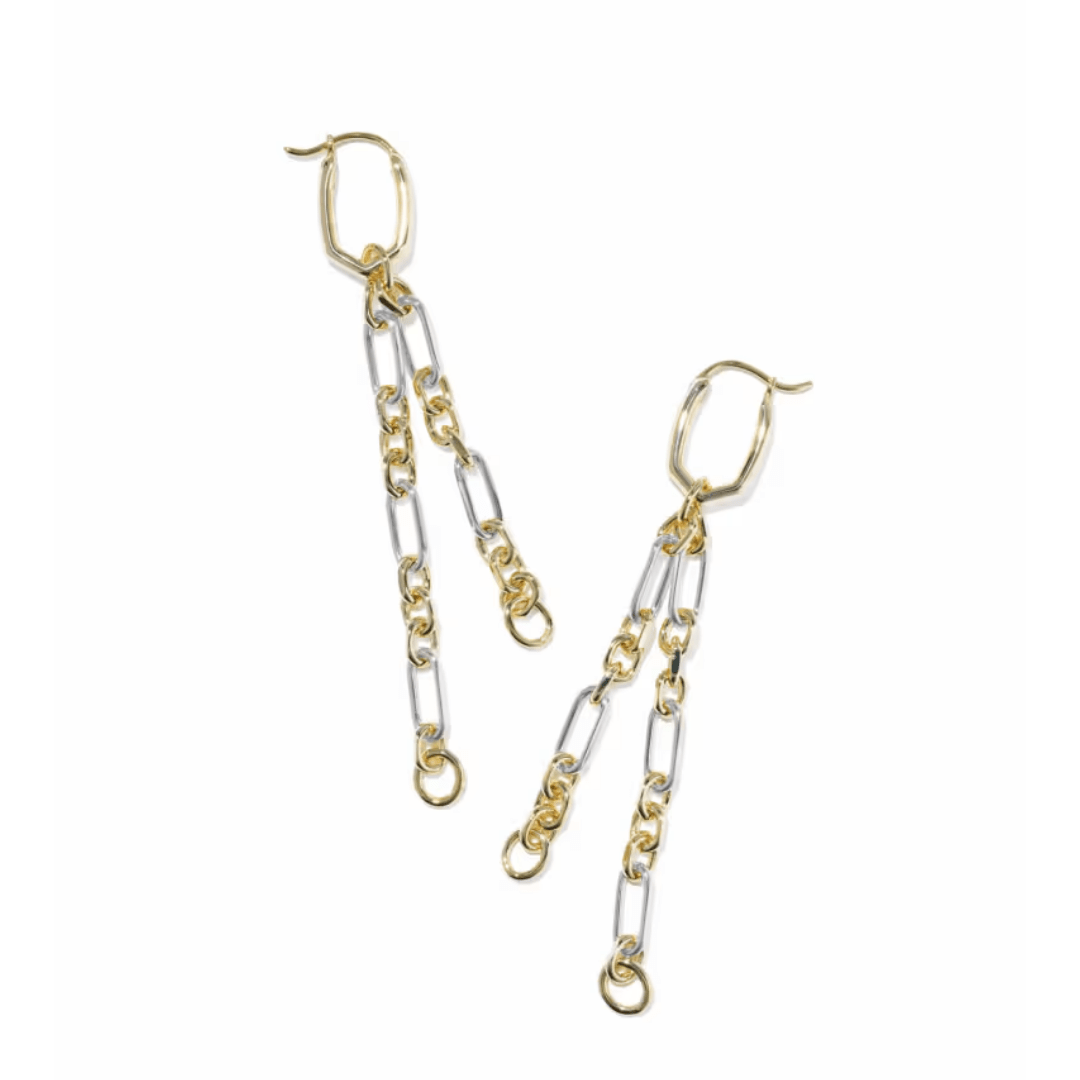 Embry Chain Huggie Earrings - Lizzy G's Fine Gifts