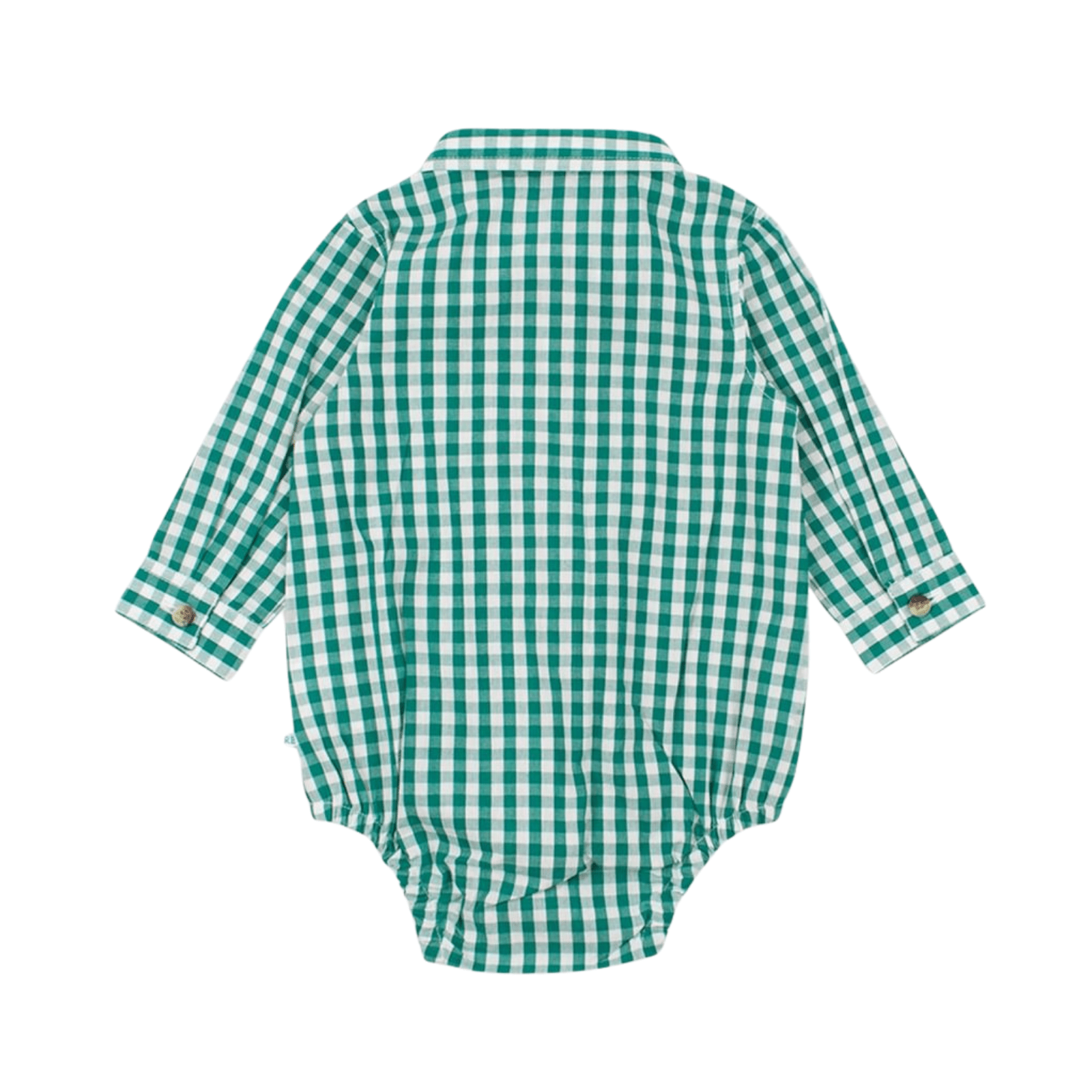 Emerald Gingham Long Sleeve Button Down Bodysuit - Lizzy G's Fine Gifts