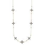 Enamel Cross Station Necklace - Lizzy G's Fine Gifts