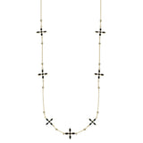 Enamel Cross Station Necklace - Lizzy G's Fine Gifts