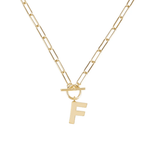 F Toggle Necklace - Lizzy G's Fine Gifts