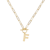 F Toggle Necklace - Lizzy G's Fine Gifts