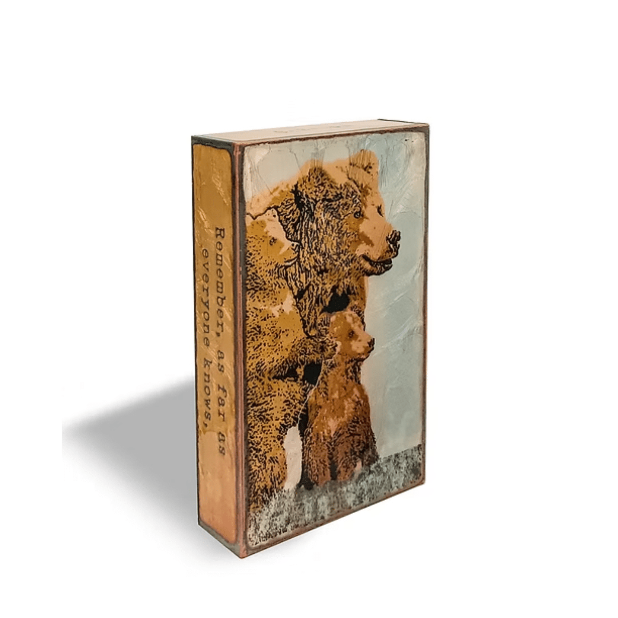 Familia - 259 - Copper Art Block - Lizzy G's Fine Gifts