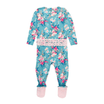 Fancy Me Floral Footie PJs - Lizzy G's Fine Gifts