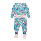Fancy Me Floral Footie PJs - Lizzy G's Fine Gifts