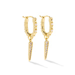 Fate Charm Huggie Earrings - Lizzy G's Fine Gifts