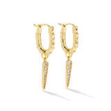 Fate Charm Huggie Earrings - Lizzy G's Fine Gifts