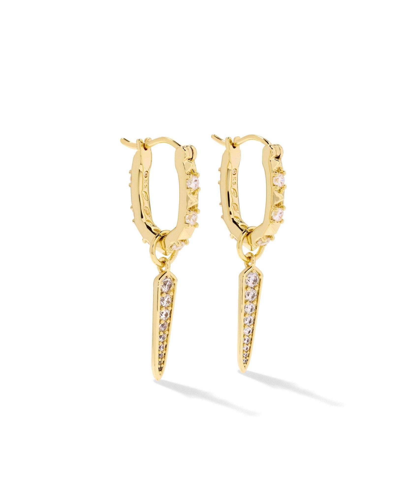 Fate Charm Huggie Earrings - Lizzy G's Fine Gifts