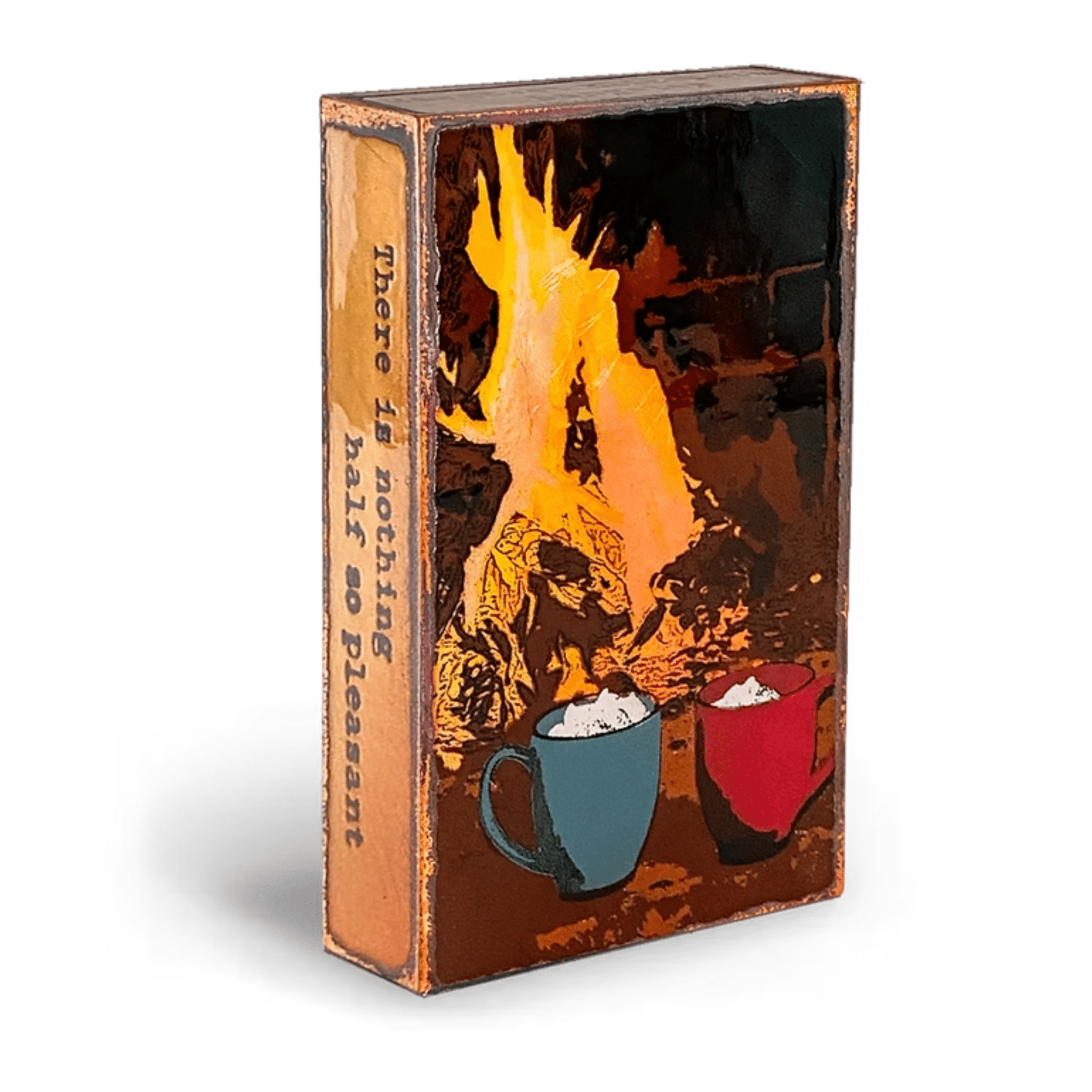 Fireside - 258 - Copper Art Block - Lizzy G's Fine Gifts
