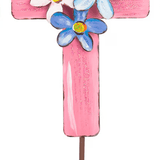 Floral Cross Garden Stake - Lizzy G's Fine Gifts