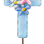 Floral Cross Garden Stake - Lizzy G's Fine Gifts