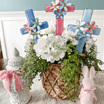 Floral Cross Garden Stake - Lizzy G's Fine Gifts