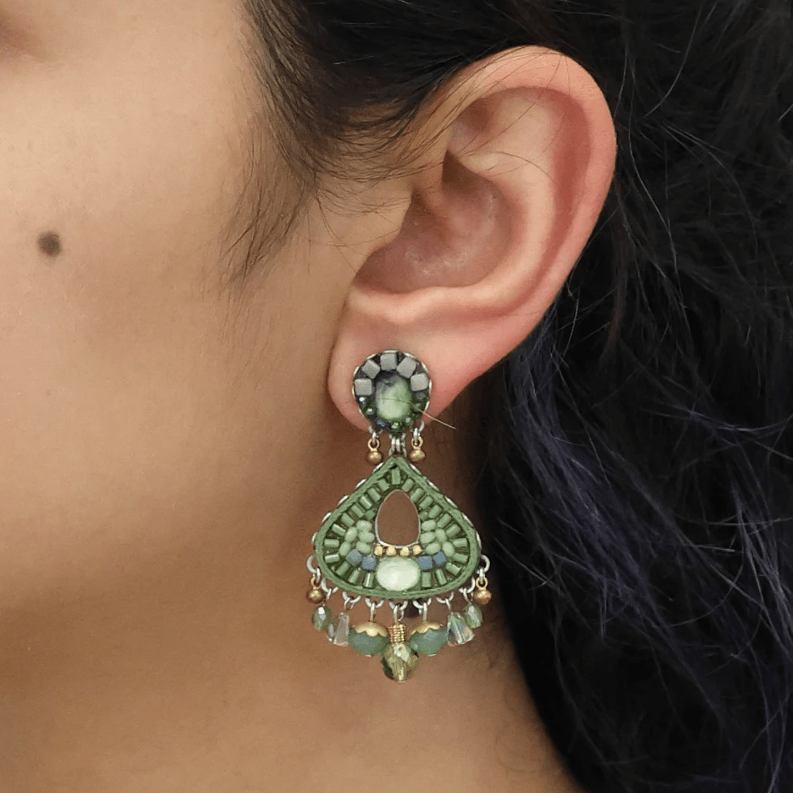 Floria Eucalyptus Earrings - Lizzy G's Fine Gifts