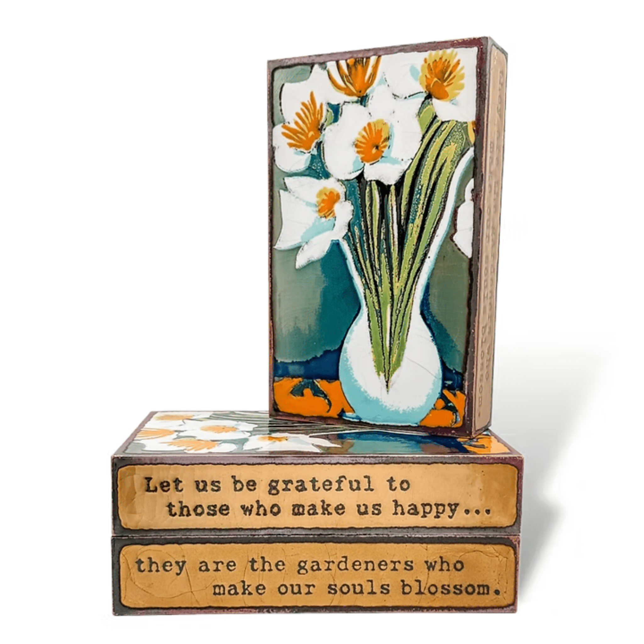 Flourish - 274 - Copper Art Block - Lizzy G's Fine Gifts