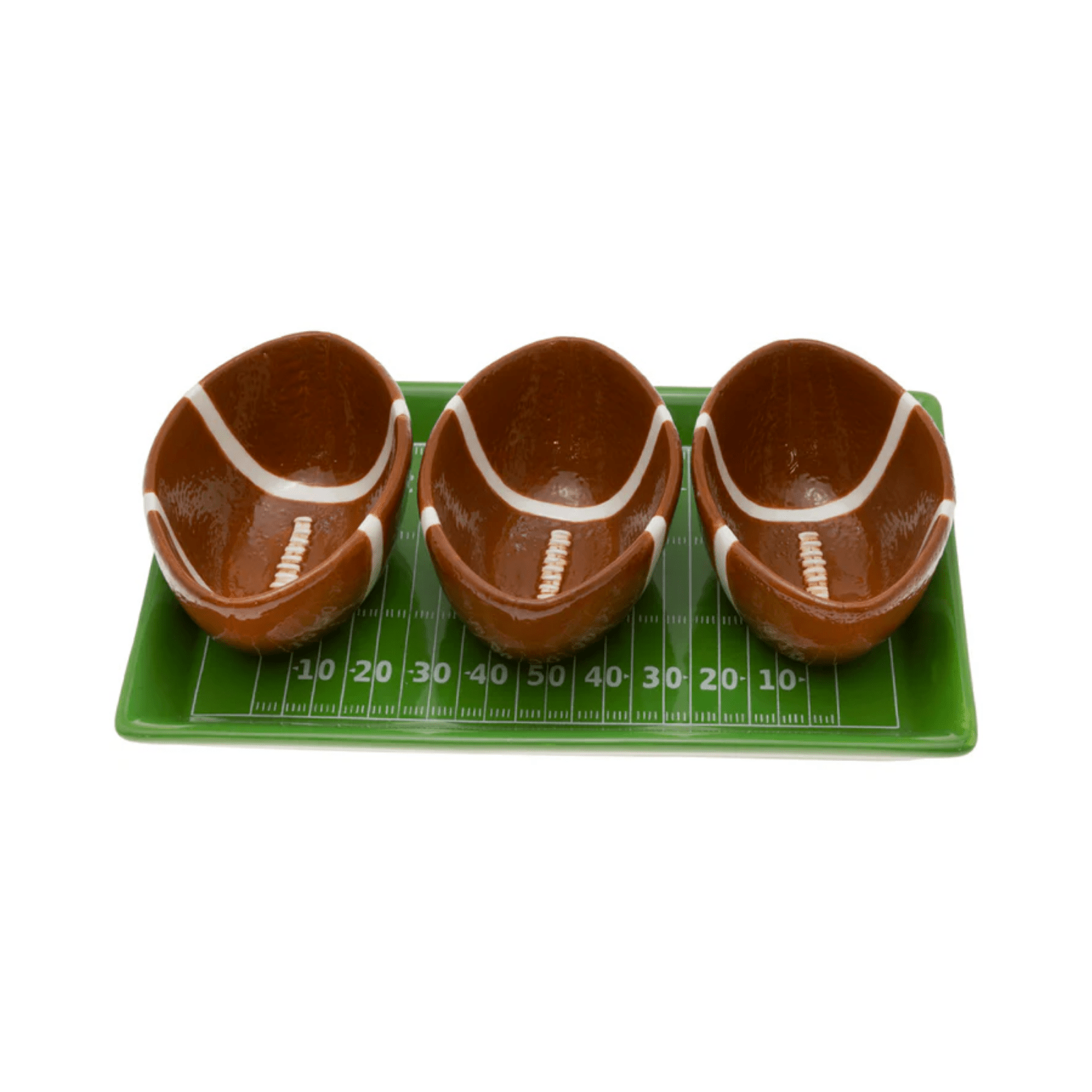 Football Fever Condiment Tray with Bowls - Lizzy G's Fine Gifts