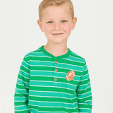 Football Long Sleeve Henley Tee - Lizzy G's Fine Gifts