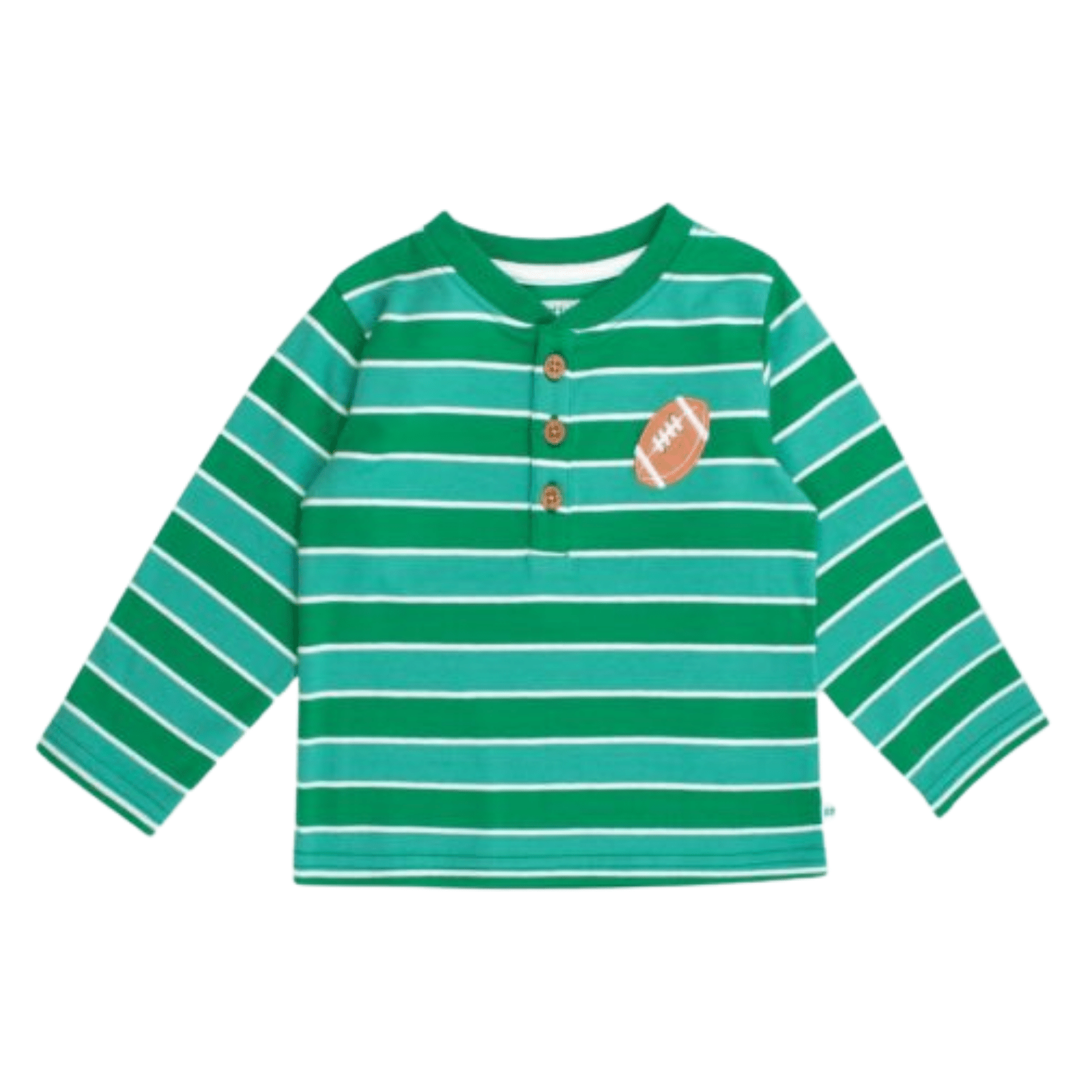 Football Long Sleeve Henley Tee - Lizzy G's Fine Gifts