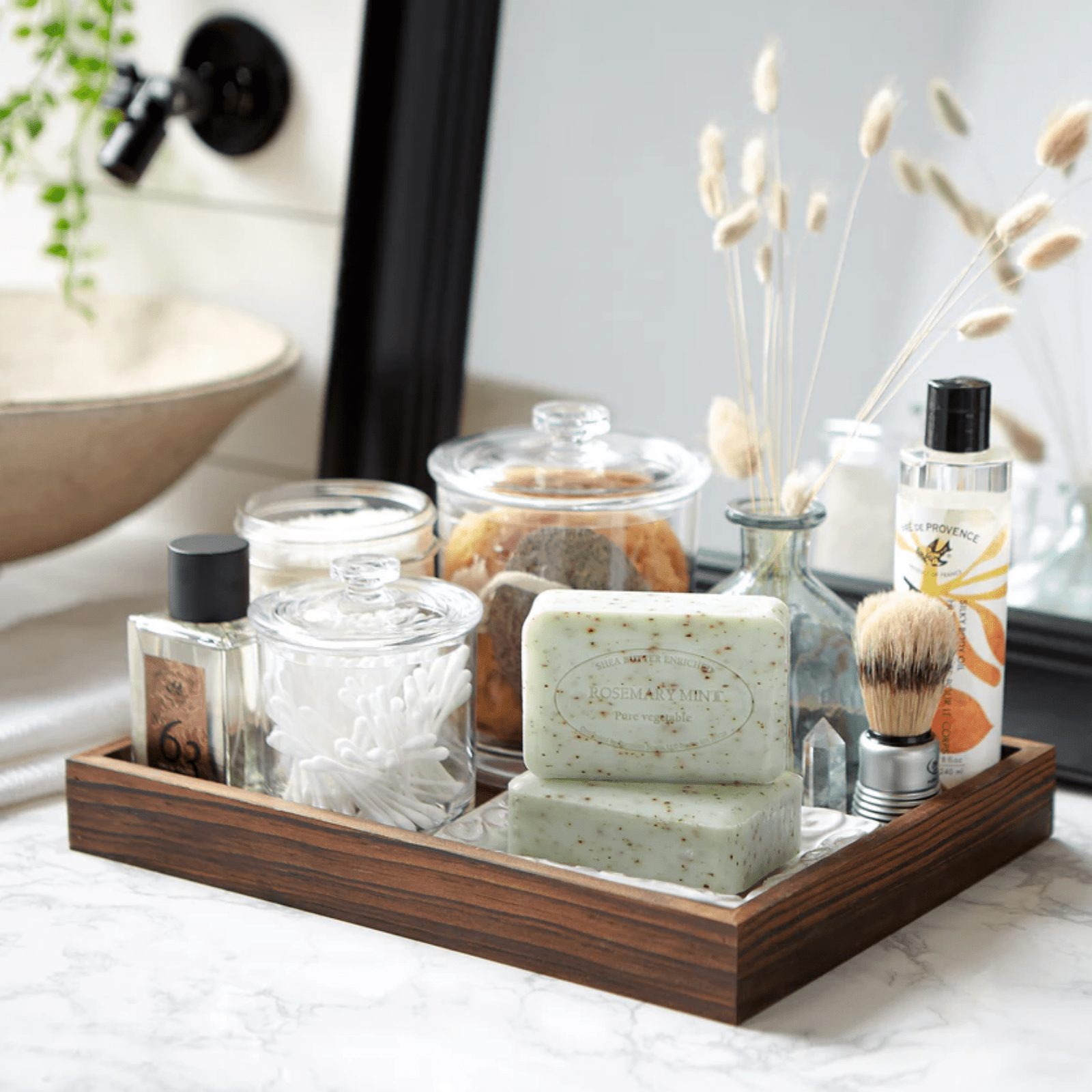 French Milled Shea Butter Soap Bar - Rosemary Mint - Lizzy G's Fine Gifts