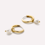 Frida Pearl Huggie Hoops - Lizzy G's Fine Gifts