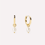 Frida Pearl Huggie Hoops - Lizzy G's Fine Gifts