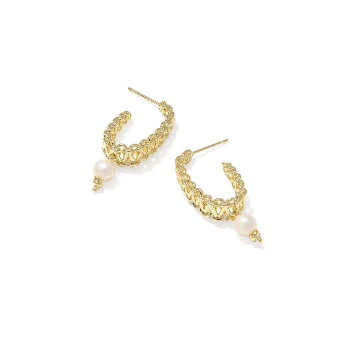 Gabriella Pearl Hoop Earrings - Lizzy G's Fine Gifts
