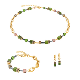 GeoCUBE® Chunky Chain Bracelet Gold - Green - Lizzy G's Fine Gifts