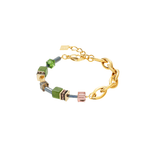 GeoCUBE® Chunky Chain Bracelet Gold - Green - Lizzy G's Fine Gifts