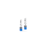 GeoCUBE® Chunky Chain Hoop Earrings Silver - Blue - Lizzy G's Fine Gifts