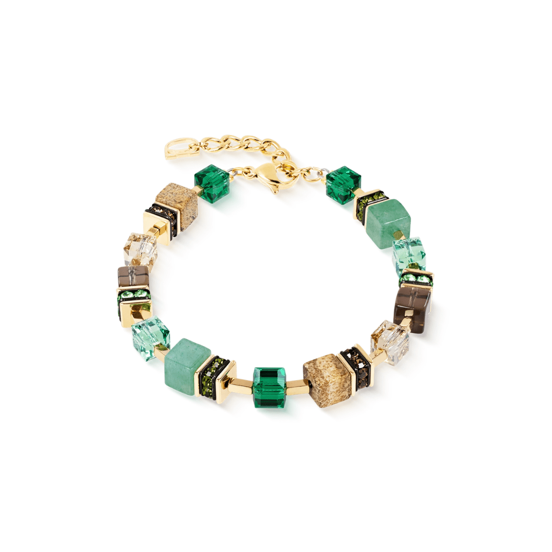 GeoCUBE® Green & Gold Bracelet - Lizzy G's Fine Gifts