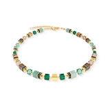 GeoCUBE® Green & Gold Necklace - Lizzy G's Fine Gifts