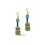 GeoCUBE® Green Iconic Precious Earrings - Lizzy G's Fine Gifts