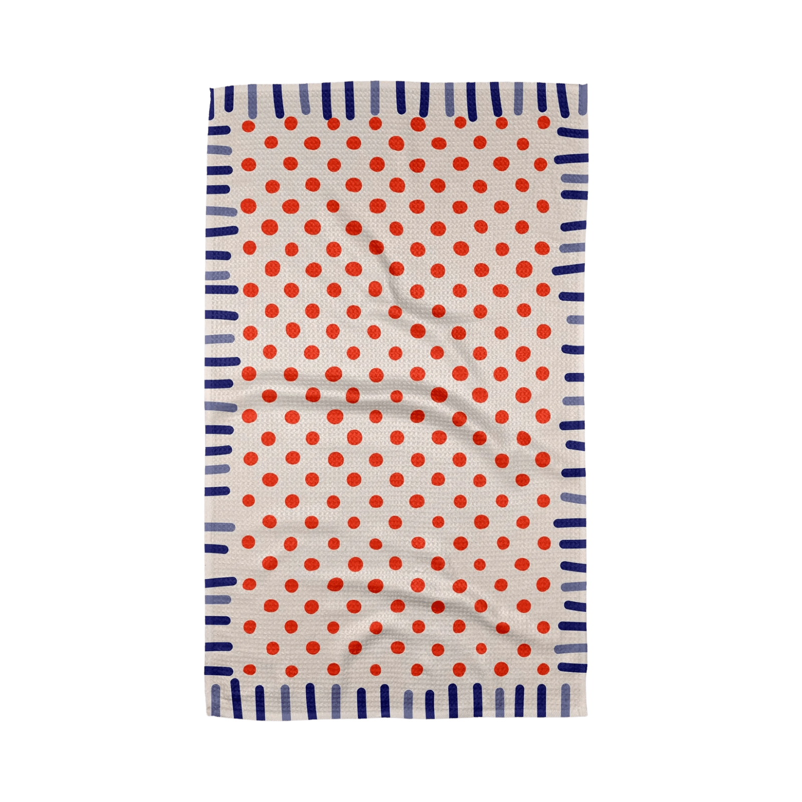 Geometry Dish Towel - Navy Fringe - Lizzy G's Fine Gifts