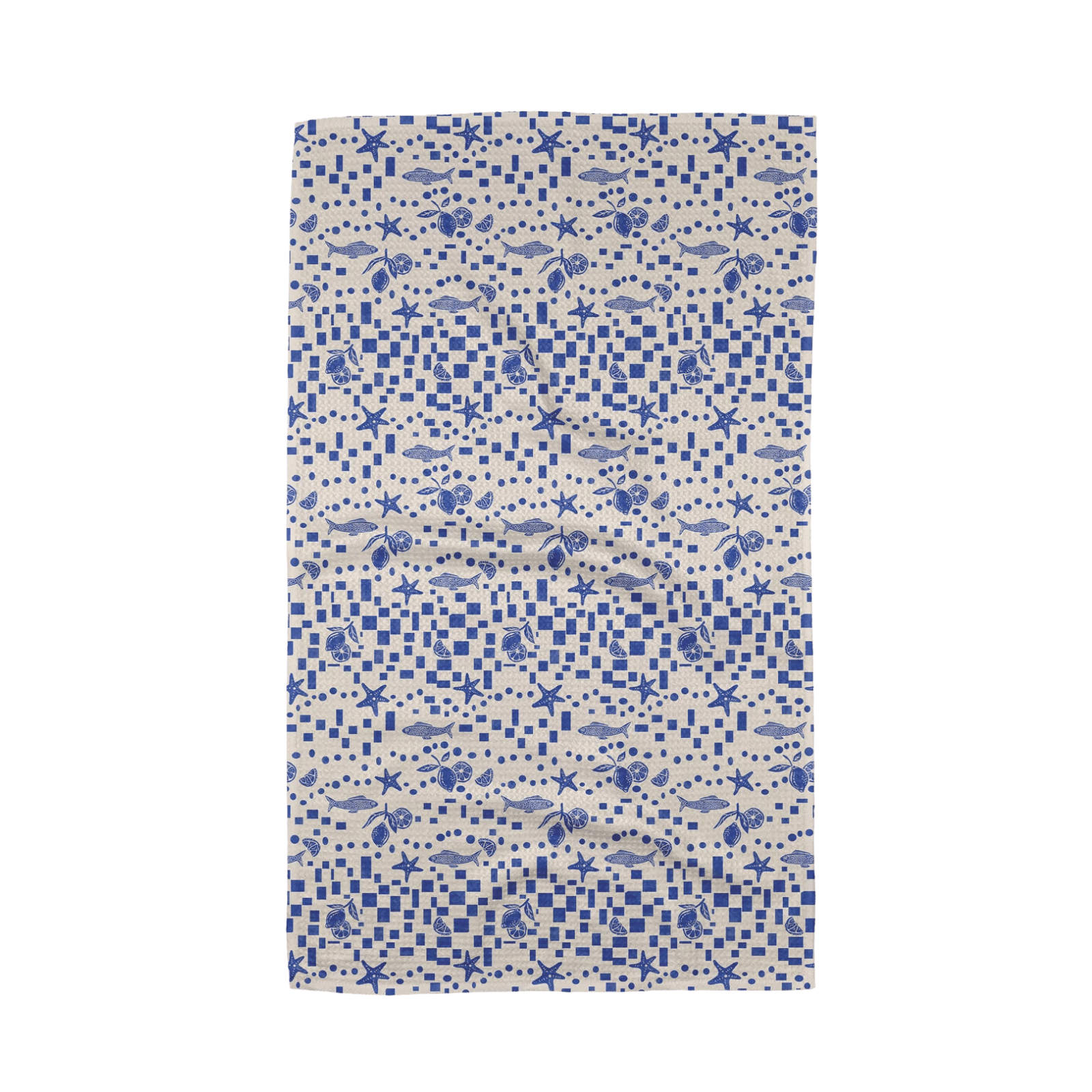 Geometry Dish Towel - Santorini Tile - Lizzy G's Fine Gifts