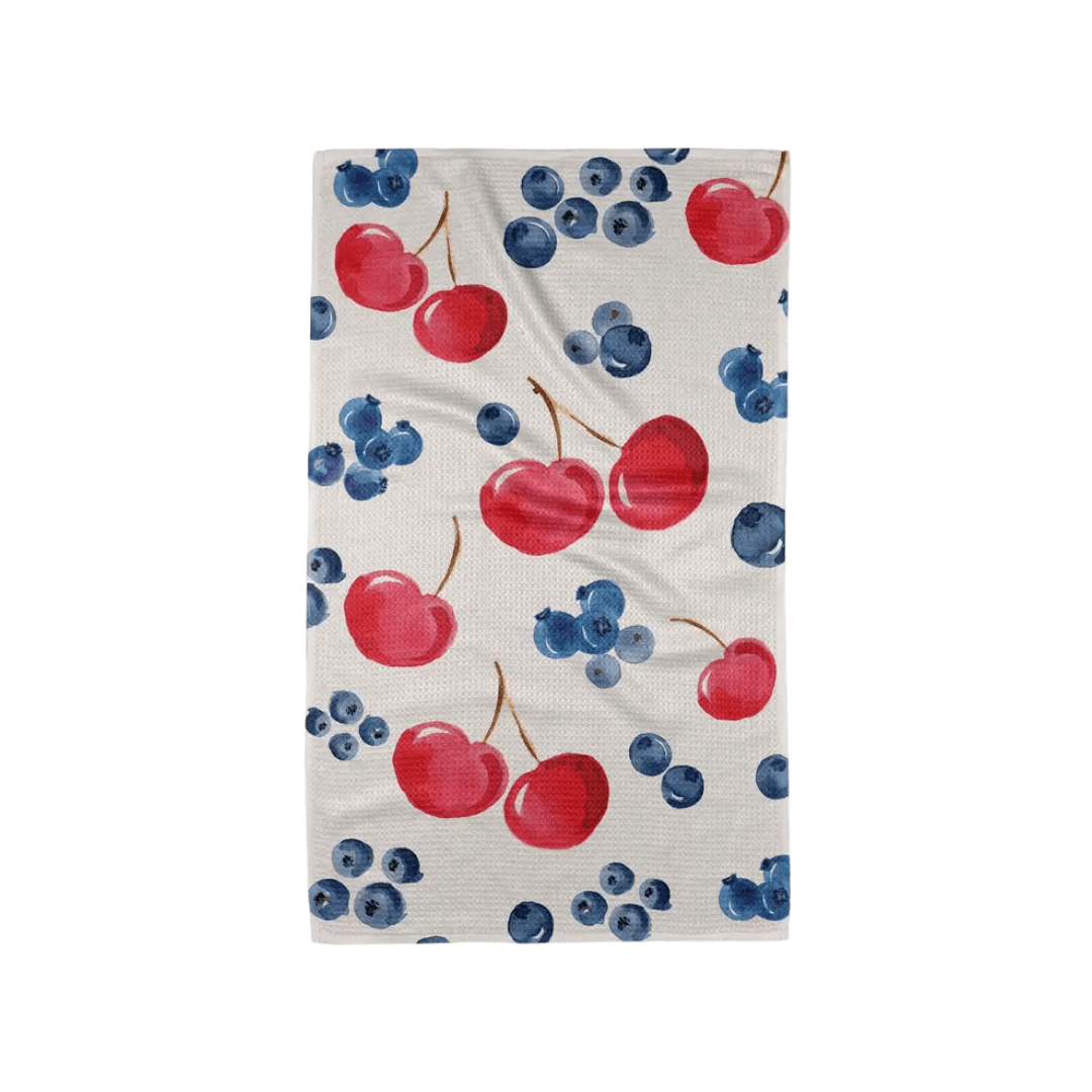 Geometry Tea Towel - Cherry on Top - Lizzy G's Fine Gifts