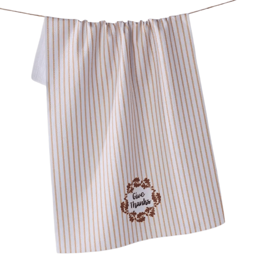 Geometry Tea Towel - Give Thanks - Lizzy G's Fine Gifts