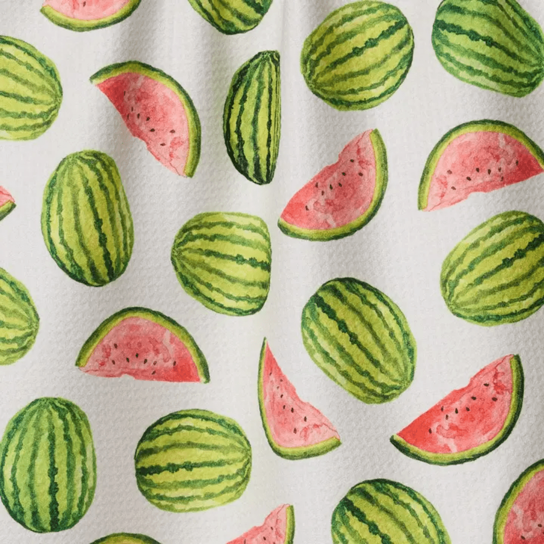 Geometry Tea Towel - Melon Market - Lizzy G's Fine Gifts