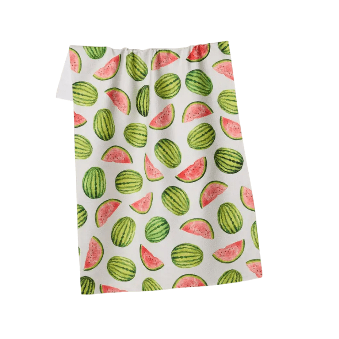 Geometry Tea Towel - Melon Market - Lizzy G's Fine Gifts